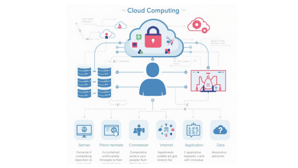 What is cloud computing explained with simple infographic and online servers