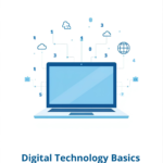Illustration showing basic concept of digital technology and digital devices
