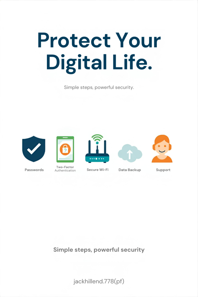cyber security best practices like strong passwords and two factor authentication